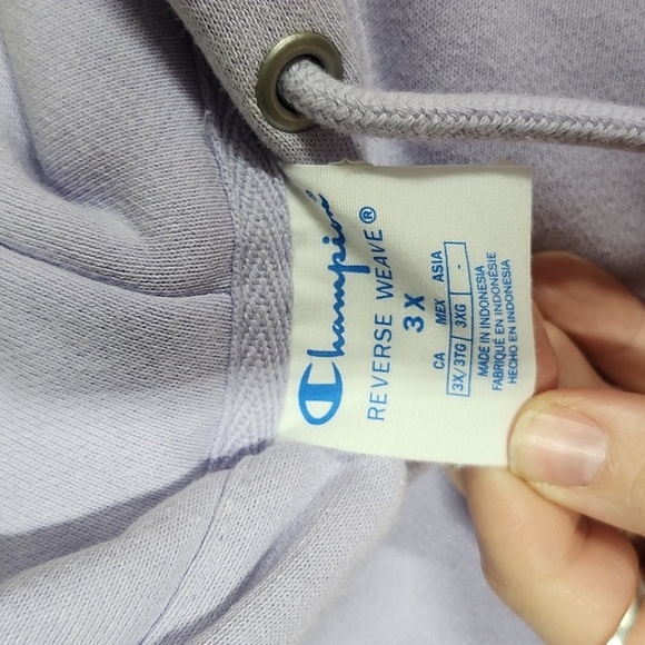 Champion Reverse Weave Purple Pullover Hoodie Womens 3X - Picture 6 of 7